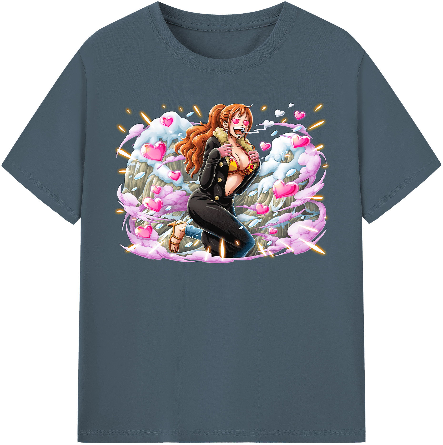 ワンピース ナミ ONE PIECE Nami 綿100％半袖Tシャツ（フロントプリント）